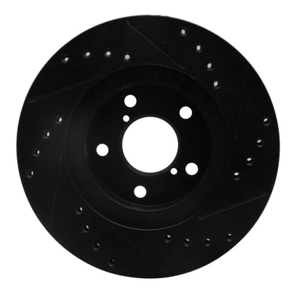 R1 Concepts Subaru Impreza Front Left Drilled & Slotted Brake Rotor (Part Number: RNC - ECB - 13007L) | rncECB - 13007L - JDMuscleSPK973602