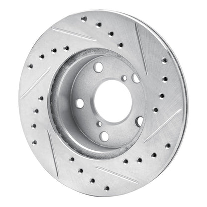 R1 Concepts Subaru Impreza Front Left Drilled & Slotted Silver Brake Rotor (1993 - 1996) | rncEDZ - 13013L - JDMuscleSPK984449
