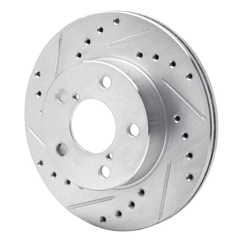 R1 Concepts Subaru Impreza Front Left Drilled & Slotted Silver Brake Rotor (1993 - 1996) | rncEDZ - 13013L - JDMuscleSPK984449