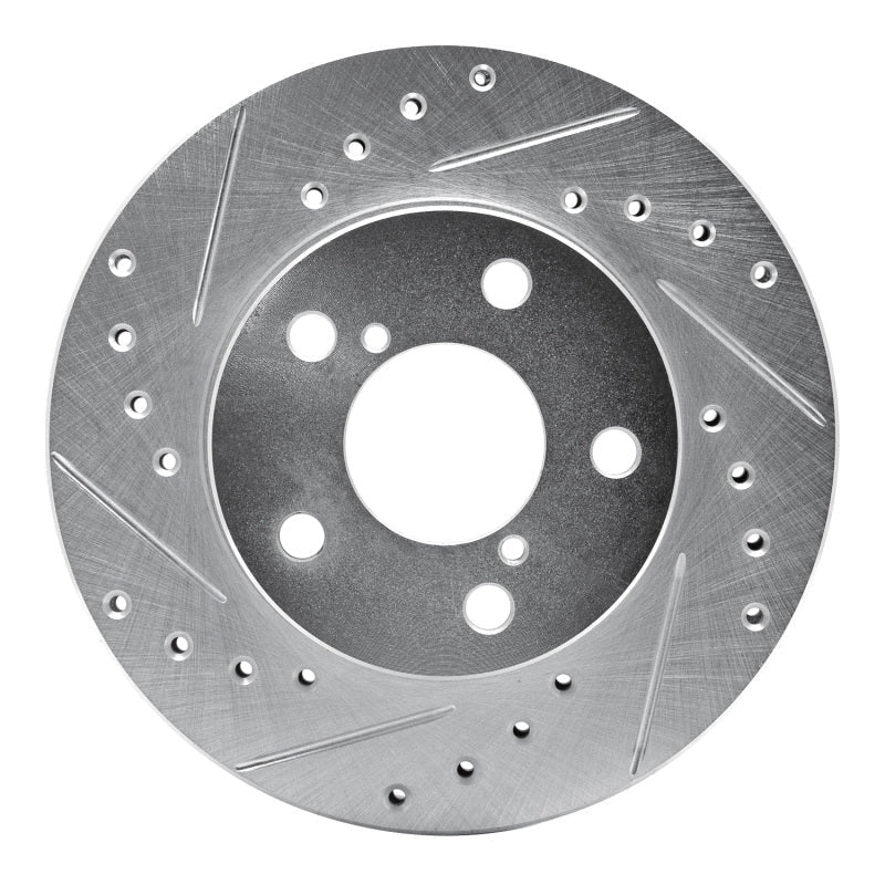 R1 Concepts Subaru Impreza Front Left Drilled & Slotted Silver Brake Rotor (1993 - 1996) | rncEDZ - 13013L - JDMuscleSPK984449