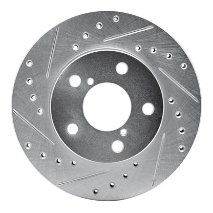 R1 Concepts Subaru Impreza Front Left Drilled & Slotted Silver Brake Rotor (1993 - 1996) | rncEDZ - 13013L - JDMuscleSPK984449