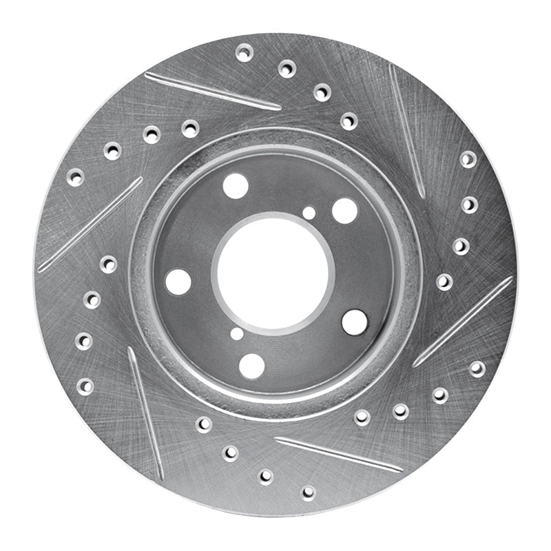 R1 Concepts Subaru Impreza Front Left Drilled & Slotted Silver Brake Rotor (1993 - 1996) | rncEDZ - 13013L - JDMuscleSPK984449