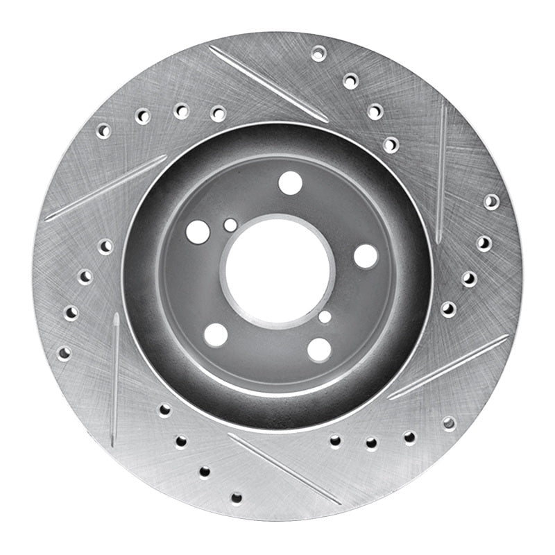 R1 Concepts Subaru Impreza Front Left Drilled & Slotted Silver Brake Rotor (Part Number: RNCEDZ - 13007L) | rncEDZ - 13007L - JDMuscleSPK976824