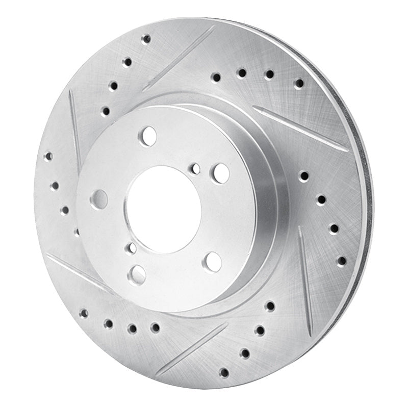 R1 Concepts Subaru Impreza Front Left Drilled & Slotted Silver Brake Rotor (Part Number: RNCEDZ - 13007L) | rncEDZ - 13007L - JDMuscleSPK976824