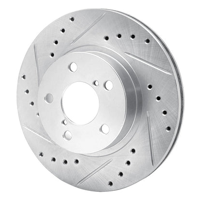 R1 Concepts Subaru Impreza Front Left Drilled & Slotted Silver Brake Rotor (Part Number: RNCEDZ - 13007L) | rncEDZ - 13007L - JDMuscleSPK976824