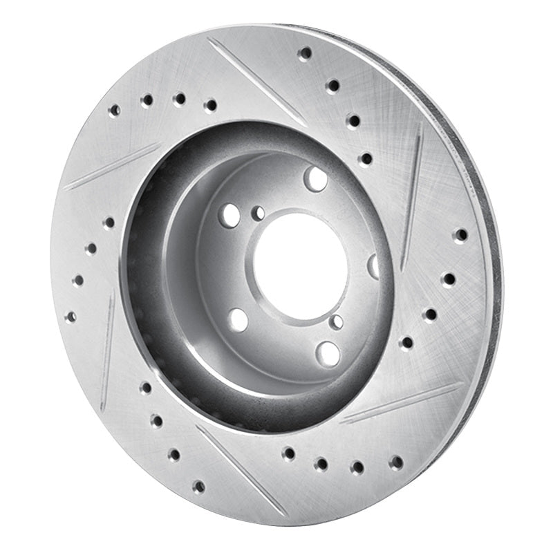 R1 Concepts Subaru Impreza Front Left Drilled & Slotted Silver Brake Rotor (Part Number: RNCEDZ - 13007L) | rncEDZ - 13007L - JDMuscleSPK976824