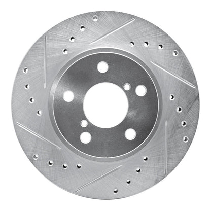 R1 Concepts Subaru Impreza Front Left Drilled & Slotted Silver Brake Rotor (Part Number: RNCEDZ - 13007L) | rncEDZ - 13007L - JDMuscleSPK976824