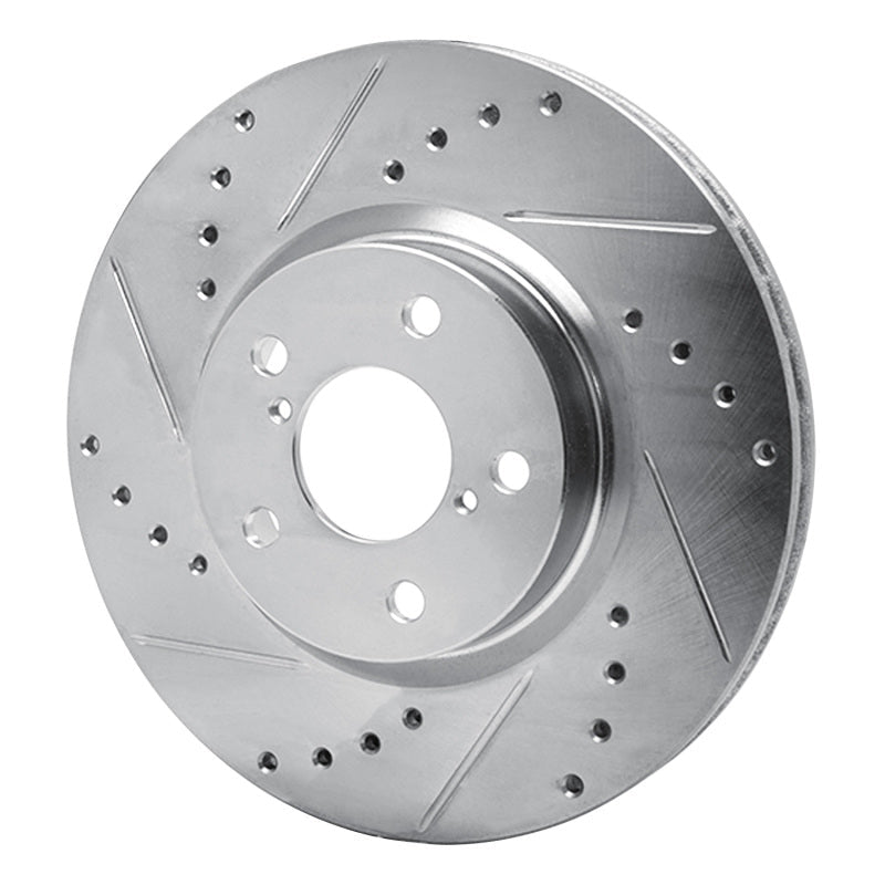 R1 Concepts Subaru Impreza Front Left Drilled & Slotted Silver Brake Rotor (Part Number: RNCEDZ - 13039L) | rncEDZ - 13039L - JDMuscleSPK984474