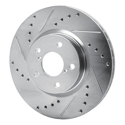 R1 Concepts Subaru Impreza Front Left Drilled & Slotted Silver Brake Rotor (Part Number: RNCEDZ - 13039L) | rncEDZ - 13039L - JDMuscleSPK984474
