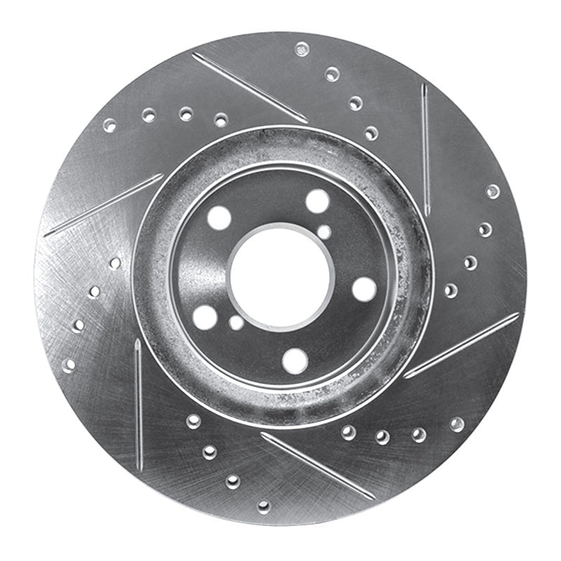R1 Concepts Subaru Impreza Front Left Drilled & Slotted Silver Brake Rotor (Part Number: RNCEDZ - 13039L) | rncEDZ - 13039L - JDMuscleSPK984474