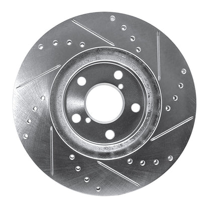 R1 Concepts Subaru Impreza Front Left Drilled & Slotted Silver Brake Rotor (Part Number: RNCEDZ - 13039L) | rncEDZ - 13039L - JDMuscleSPK984474