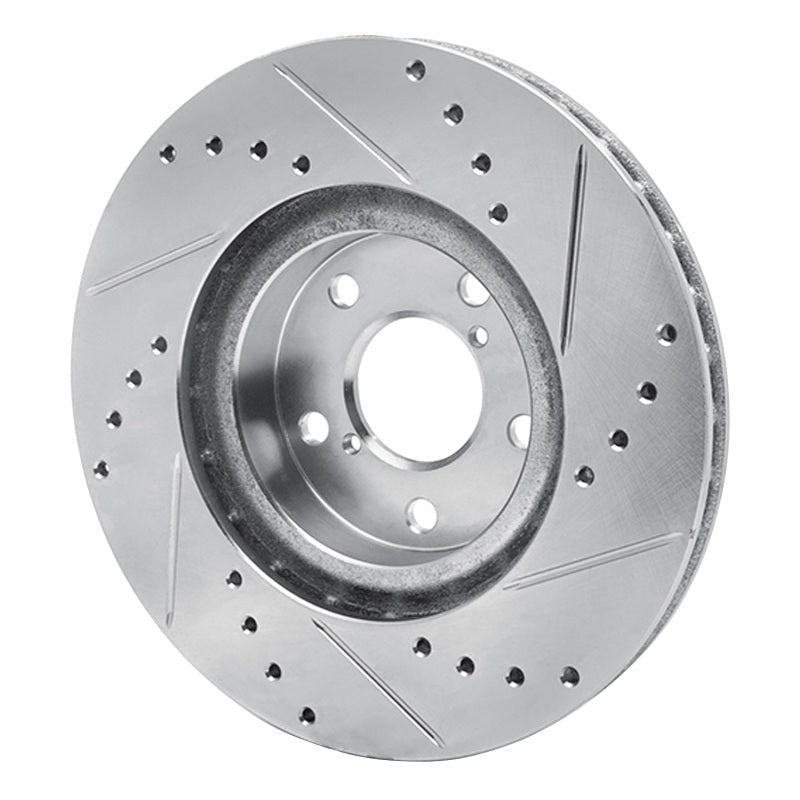 R1 Concepts Subaru Impreza Front Left Drilled & Slotted Silver Brake Rotor (Part Number: RNCEDZ - 13039L) | rncEDZ - 13039L - JDMuscleSPK984474