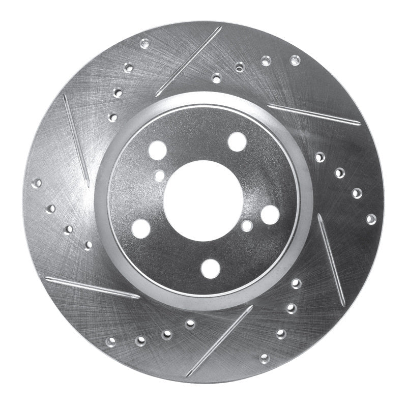 R1 Concepts Subaru Impreza Front Left Drilled & Slotted Silver Brake Rotor (Part Number: RNCEDZ - 13039L) | rncEDZ - 13039L - JDMuscleSPK984474
