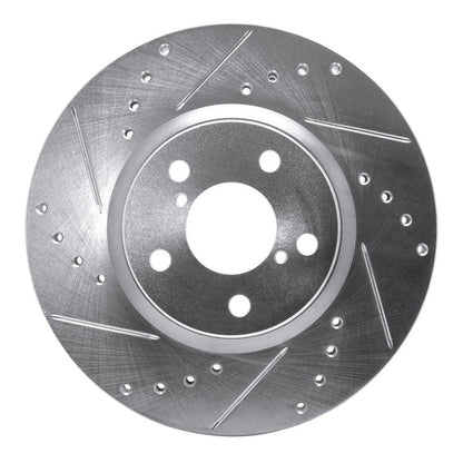 R1 Concepts Subaru Impreza Front Left Drilled & Slotted Silver Brake Rotor (Part Number: RNCEDZ - 13039L) | rncEDZ - 13039L - JDMuscleSPK984474