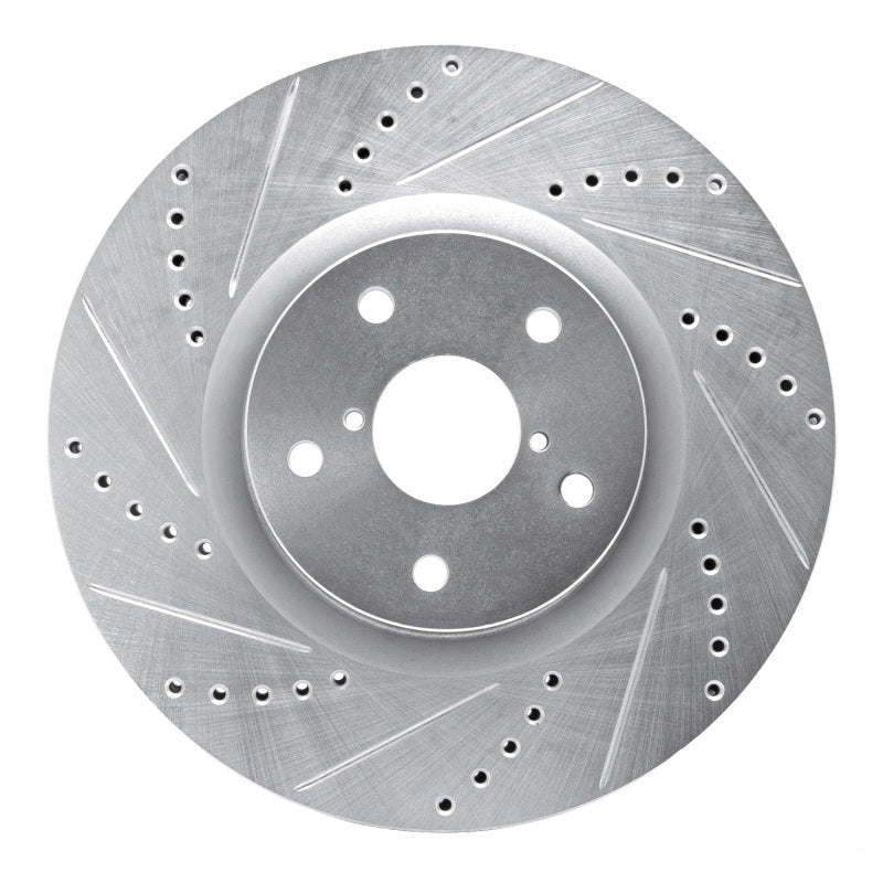 R1 Concepts Subaru Impreza Front Left Drilled & Slotted Silver Brake Rotor (Part rncEDZ - 13016L) | rncEDZ - 13016L - JDMuscleSPK976832