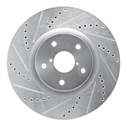 R1 Concepts Subaru Impreza Front Left Drilled & Slotted Silver Brake Rotor (Part rncEDZ - 13016L) | rncEDZ - 13016L - JDMuscleSPK976832