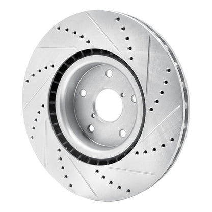 R1 Concepts Subaru Impreza Front Left Drilled & Slotted Silver Brake Rotor (Part rncEDZ - 13016L) | rncEDZ - 13016L - JDMuscleSPK976832