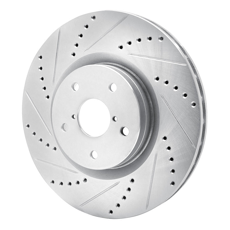 R1 Concepts Subaru Impreza Front Left Drilled & Slotted Silver Brake Rotor (Part rncEDZ - 13016L) | rncEDZ - 13016L - JDMuscleSPK976832