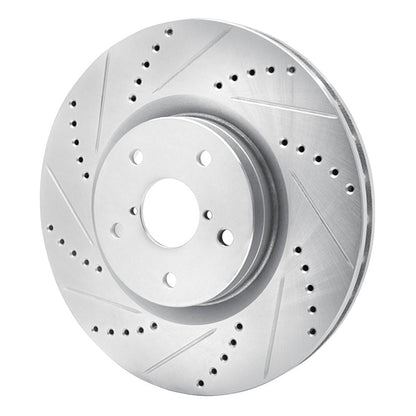 R1 Concepts Subaru Impreza Front Left Drilled & Slotted Silver Brake Rotor (Part rncEDZ - 13016L) | rncEDZ - 13016L - JDMuscleSPK976832