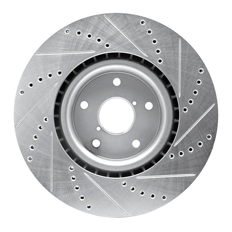 R1 Concepts Subaru Impreza Front Left Drilled & Slotted Silver Brake Rotor (Part rncEDZ - 13016L) | rncEDZ - 13016L - JDMuscleSPK976832