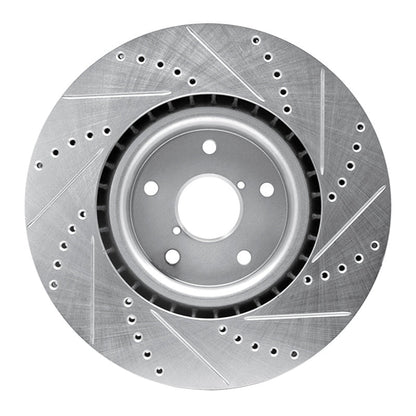 R1 Concepts Subaru Impreza Front Left Drilled & Slotted Silver Brake Rotor (Part rncEDZ - 13016L) | rncEDZ - 13016L - JDMuscleSPK976832