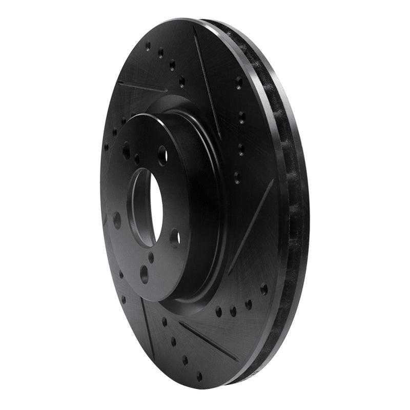 R1 Concepts Subaru Impreza Front Right Drilled & Slotted Black Brake Rotor (Part Number: rncECB - 13039R) | rncECB - 13039R - JDMuscleSPK973663