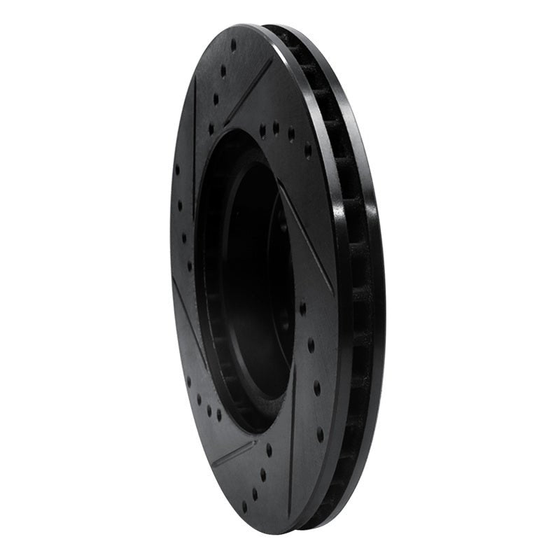 R1 Concepts Subaru Impreza Front Right Drilled & Slotted Black Brake Rotor (Part Number: rncECB - 13039R) | rncECB - 13039R - JDMuscleSPK973663