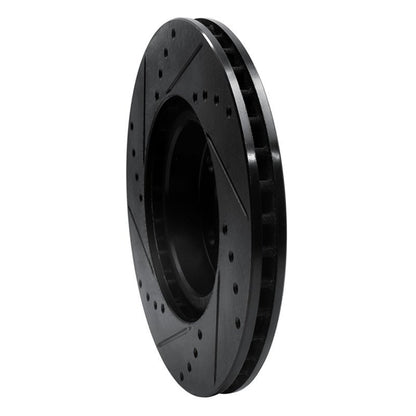 R1 Concepts Subaru Impreza Front Right Drilled & Slotted Black Brake Rotor (Part Number: rncECB - 13039R) | rncECB - 13039R - JDMuscleSPK973663