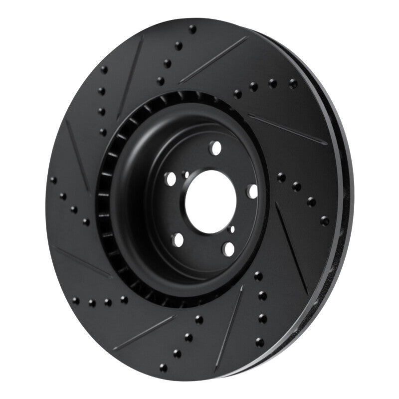 R1 Concepts Subaru Impreza Front Right Drilled & Slotted Black Brake Rotor (Part rncECB - 13014R) | rncECB - 13014R - JDMuscleSPK973617