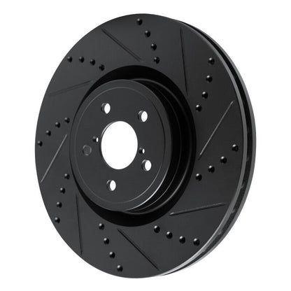 R1 Concepts Subaru Impreza Front Right Drilled & Slotted Black Brake Rotor (Part rncECB - 13014R) | rncECB - 13014R - JDMuscleSPK973617