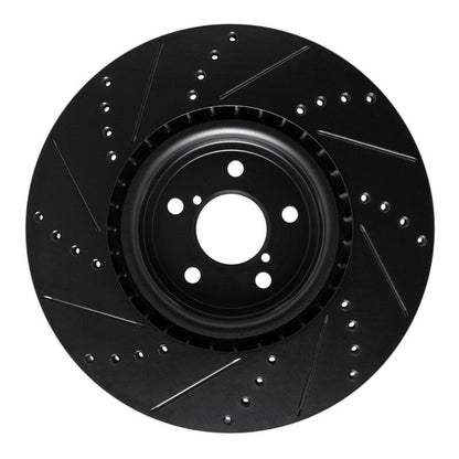 R1 Concepts Subaru Impreza Front Right Drilled & Slotted Black Brake Rotor (Part rncECB - 13014R) | rncECB - 13014R - JDMuscleSPK973617