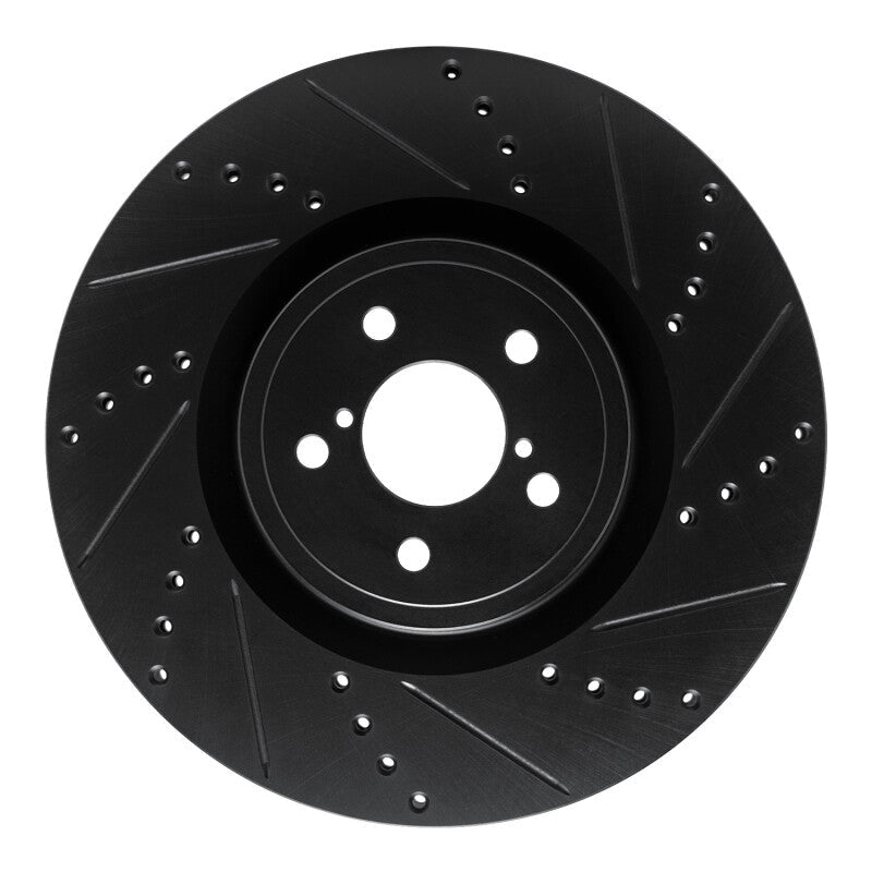 R1 Concepts Subaru Impreza Front Right Drilled & Slotted Black Brake Rotor (Part rncECB - 13014R) | rncECB - 13014R - JDMuscleSPK973617