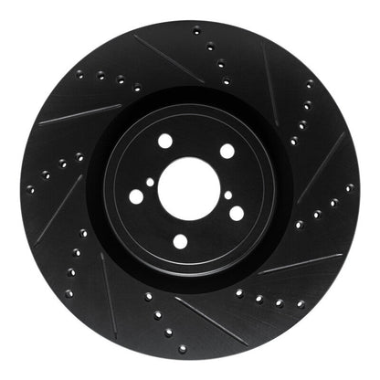 R1 Concepts Subaru Impreza Front Right Drilled & Slotted Black Brake Rotor (Part rncECB - 13014R) | rncECB - 13014R - JDMuscleSPK973617