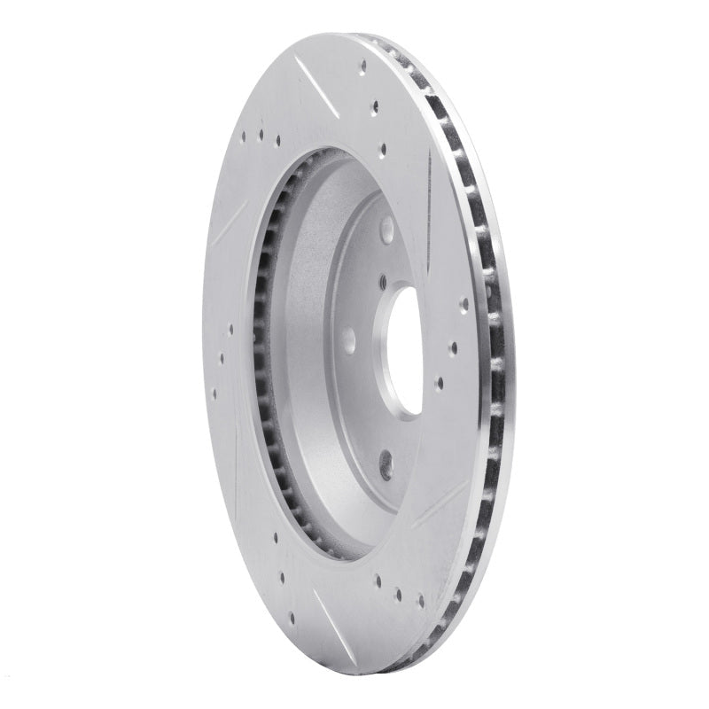 R1 Concepts Subaru Impreza Rear Left Drilled & Slotted Silver Brake Rotor (Part rncEDZ - 13046L) | rncEDZ - 13046L - JDMuscleSPK984488