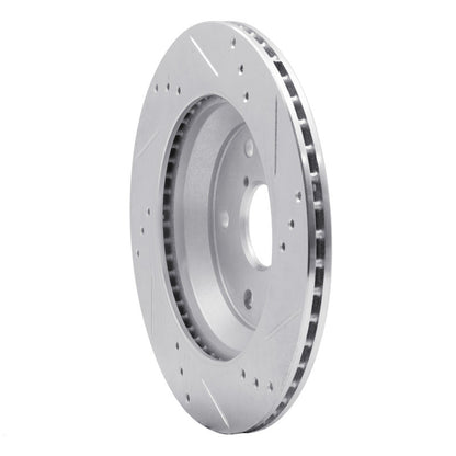 R1 Concepts Subaru Impreza Rear Left Drilled & Slotted Silver Brake Rotor (Part rncEDZ - 13046L) | rncEDZ - 13046L - JDMuscleSPK984488