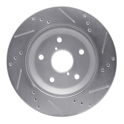 R1 Concepts Subaru Impreza Rear Left Drilled & Slotted Silver Brake Rotor (Part rncEDZ - 13046L) | rncEDZ - 13046L - JDMuscleSPK984488