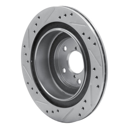 R1 Concepts Subaru Impreza Rear Right Drilled & Slotted Silver Brake Rotor (Part Number: RNCEDZ - 13019R) | rncEDZ - 13019R - JDMuscleSPK976839