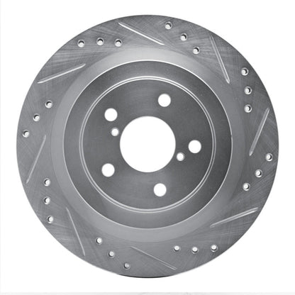 R1 Concepts Subaru Impreza Rear Right Drilled & Slotted Silver Brake Rotor (Part Number: RNCEDZ - 13019R) | rncEDZ - 13019R - JDMuscleSPK976839