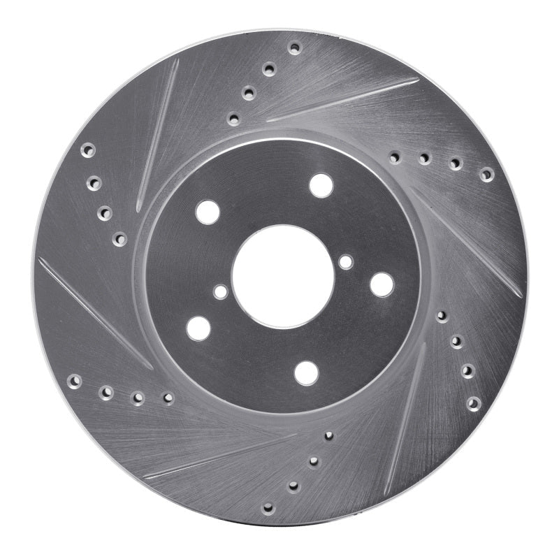 R1 Concepts Subaru Legacy Front Left Drilled & Slotted Silver Brake Rotor (2015 - 2019) | rncEDZ - 13026L - JDMuscleSPK984460