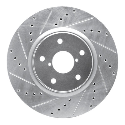 R1 Concepts Subaru Legacy Front Left Drilled & Slotted Silver Brake Rotor (Part Number: rncEDZ - 13035L) | rncEDZ - 13035L - JDMuscleSPK984468
