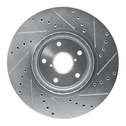 R1 Concepts Subaru Legacy Front Left Drilled & Slotted Silver Brake Rotor (Part Number: rncEDZ - 13035L) | rncEDZ - 13035L - JDMuscleSPK984468