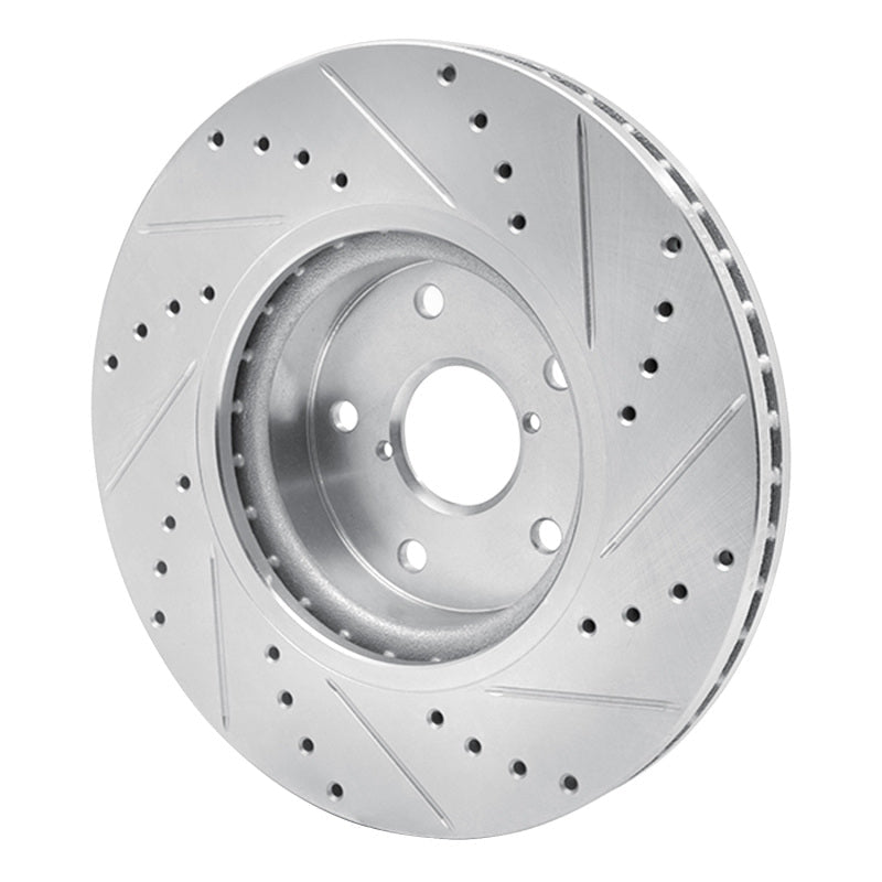 R1 Concepts Subaru Legacy Front Left Drilled & Slotted Silver Brake Rotor (Part Number: rncEDZ - 13035L) | rncEDZ - 13035L - JDMuscleSPK984468