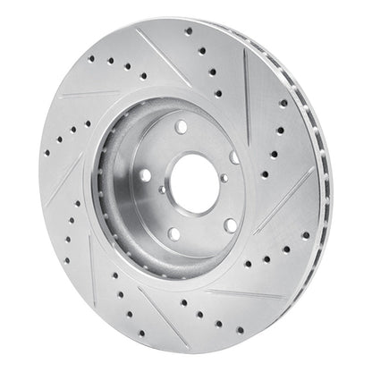 R1 Concepts Subaru Legacy Front Left Drilled & Slotted Silver Brake Rotor (Part Number: rncEDZ - 13035L) | rncEDZ - 13035L - JDMuscleSPK984468