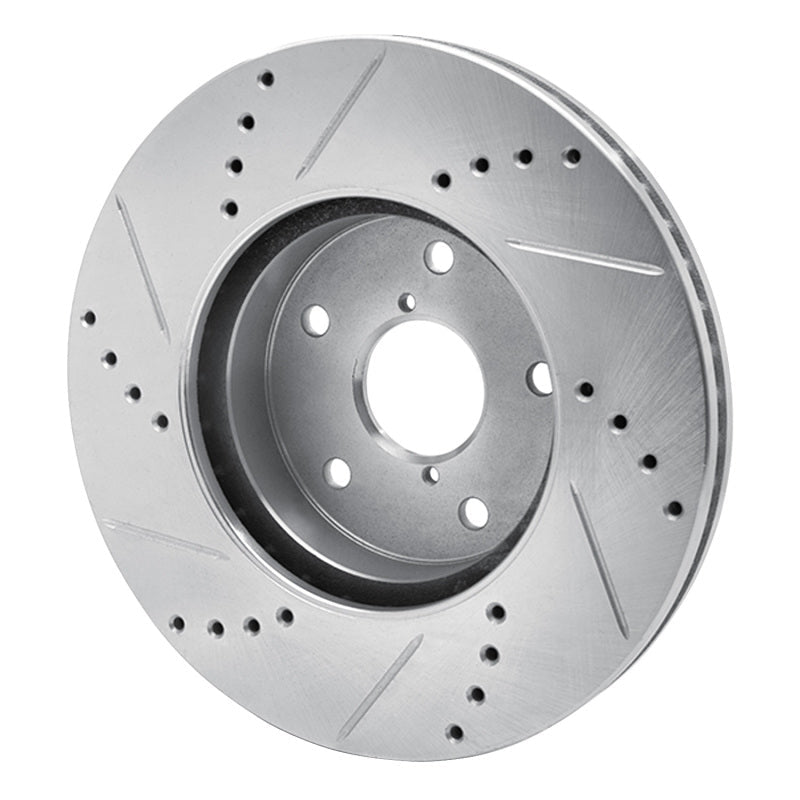 R1 Concepts Subaru Legacy Front Right Drilled & Slotted Silver Brake Rotor (2015 - 2019) | rncEDZ - 13026R - JDMuscleSPK984461
