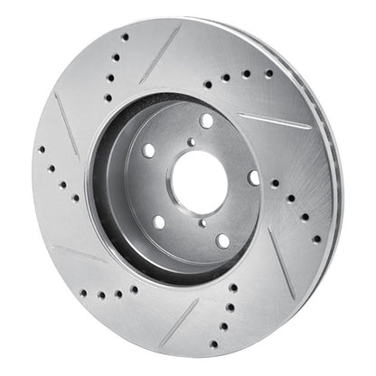 R1 Concepts Subaru Legacy Front Right Drilled & Slotted Silver Brake Rotor (2015 - 2019) | rncEDZ - 13026R - JDMuscleSPK984461