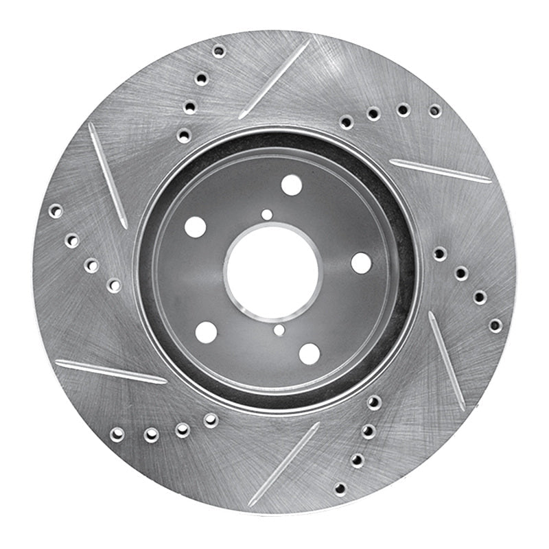R1 Concepts Subaru Legacy Front Right Drilled & Slotted Silver Brake Rotor (2015 - 2019) | rncEDZ - 13026R - JDMuscleSPK984461