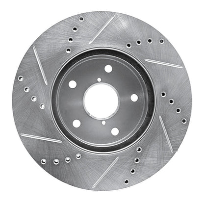 R1 Concepts Subaru Legacy Front Right Drilled & Slotted Silver Brake Rotor (2015 - 2019) | rncEDZ - 13026R - JDMuscleSPK984461