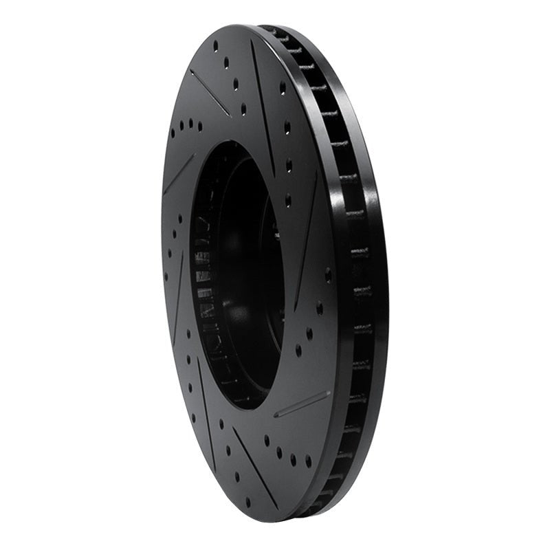 R1 Concepts Subaru Outback Front Left Drilled & Slotted Black Brake Rotor (Part rncECB - 13018L) | rncECB - 13018L - JDMuscleSPK973622