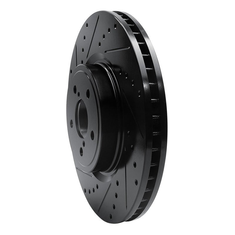 R1 Concepts Subaru Outback Front Left Drilled & Slotted Black Brake Rotor (Part rncECB - 13018L) | rncECB - 13018L - JDMuscleSPK973622