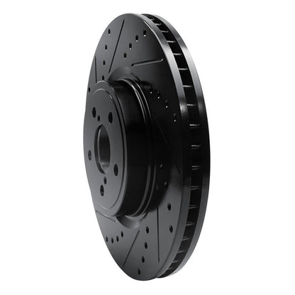 R1 Concepts Subaru Outback Front Left Drilled & Slotted Black Brake Rotor (Part rncECB - 13018L) | rncECB - 13018L - JDMuscleSPK973622